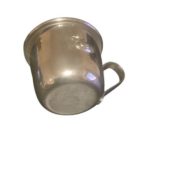 Vtg Silver Plated Baby Cup Mug With Duck Design 2.5” - Picture 5 of 6